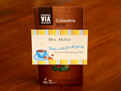 Teacher appreciation gifts - coffee bar