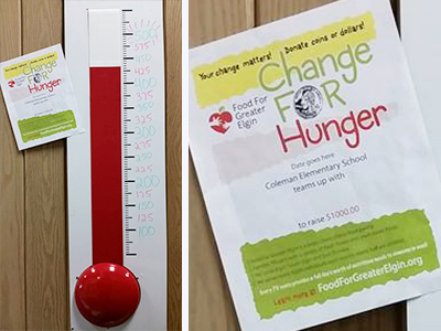 Progress thermometer - penny war fundraiser