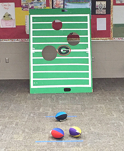 Carnival games for kids - football toss