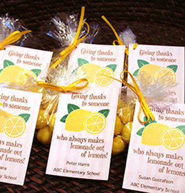 Quick and easy volunteer appreciation gifts - lemon tag